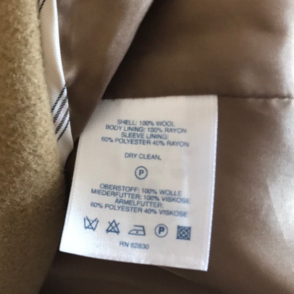 Lands’ End Men’s Tan Wool Overcoat Duster Size 42 - Picture 8 of 8